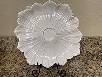 Front view showing full lotus shape and glaze