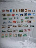 Full layout of all 50 stamps on white background