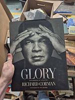 Front dust jacket showing title Glory and Muhammad Ali portrait