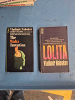 Front covers of Lolita and The Waltz Invention