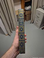 Spine view showing gilt decorative panels and title