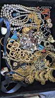 Full tray view of assorted costume jewelry pieces