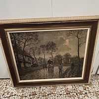 Full view of framed painting