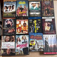 Overview of all movie cases laid out