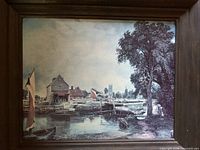 Front view of framed lithograph print