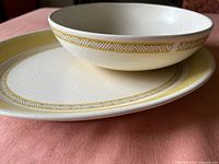 plate and bowl showing color and pattern