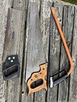 Overview of three saws: backsaw, panel saw, bow saw