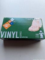 Front of box showing brand, product, size, features