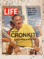 Front cover of Life magazine showing Walter Cronkite and main headlines