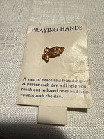 Front of pin on display card