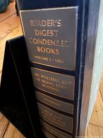 Spine of hardcover showing title, volume, year and list of included works