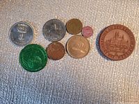 All eight pieces front view