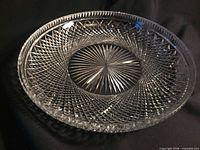 Angled view showing diamond cut pattern and shallow depth