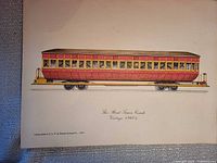 Full view of lithograph with illustrated coach