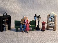 Full group of five miniatures and thimble