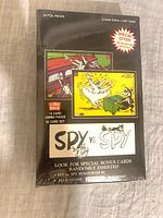 Front of sealed SPY vs SPY trading card box showing artwork, 24 foil packs notice, limited edition 2,500 cases burst