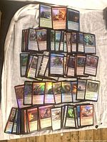 Spread of assorted foil MTG singles