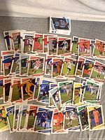 Overview of spread of Panini Donruss soccer cards