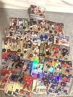 Wide view of entire spread of Tim Hortons cards