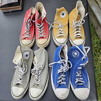 All four pairs laid out showing colors and condition