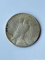 Reverse of 1923 Peace Dollar showing eagle design