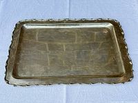 Top view of full rectangular silver tray