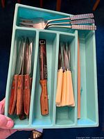 Tray overview showing all cutlery types in compartments