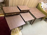 Top view showing all three tables together