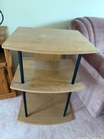 Full view of three-tier shelf