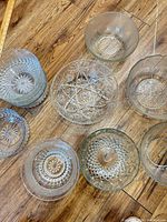 Group of all 10 bowls laid out on floor