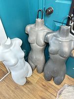 Front view of three female torso forms