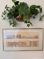 Framed print on wall showing full artwork and frame