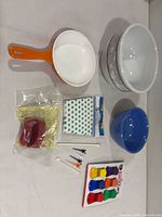 Overview of all items laid out on table