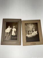 Both cabinet card photographs side by side on white background