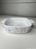 Angled view showing exterior pattern, shape and handles