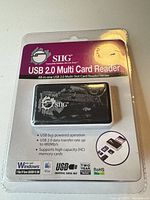 Front view of sealed SIIG USB 2.0 multi card reader package