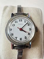 Front view of Timex watch face and case