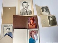 Group shot of all six mounted portraits showing variety of mounts and subjects