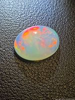 Top view of opal showing play-of-color
