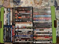 Single overview image showing all Blu-ray and DVD cases laid out
