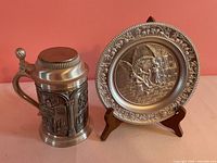 Stein and plate front view