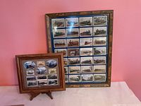 Both framed displays side by side for scale