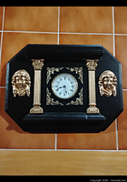 Full view of wall clock showing overall design