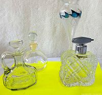Front view of all four glass items