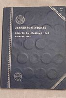 Front cover of Whitman Jefferson Nickel Collection folder