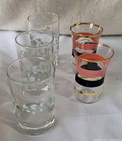 All five glasses front view