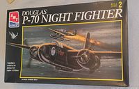 Front of boxed AMT/ERTL Douglas P-70 Night Fighter model kit
