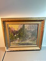 Frontal view of framed painting