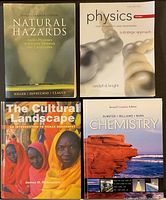Group shot of all four textbooks front covers