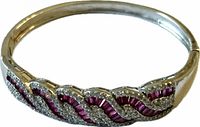 Full view of sterling silver hinged bangle